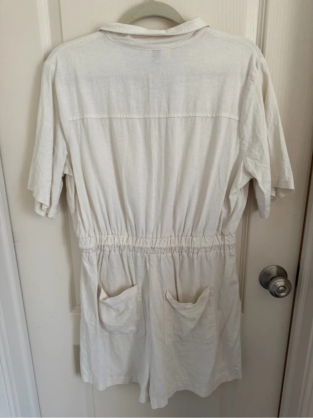 Universal Thread Cream Button-Up Collared Top - Picture 2 of 8